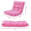 Costway Adjustable 14-Position Floor Chair Folding Lazy Gaming Sofa Chair Cushioned-Pink -HOMCOM Sales Store GUEST c38a22c8 782a 4e8d ada9 8d1d26a2a5a0