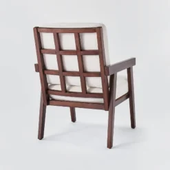 Grantsville Wood Frame Accent Chair With Grid Back - Threshold™ Designed With Studio McGee -HOMCOM Sales Store GUEST c413361e a903 45e3 9f19 7ac166bd22f3