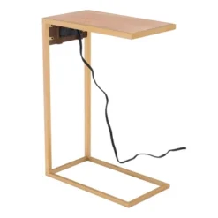 Iris Side Table Brown/Gold - ZM Home -HOMCOM Sales Store GUEST c44dcf10 f2fd 4f59 91d7 dbc88a16c4ce