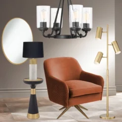 Studio 55D Modern Glam Luxe Metal Round Accent Side End Table 13" Wide Black Gold For Living Room Home House Entryway Balcony -HOMCOM Sales Store GUEST c5176bbf e10e 4c53 b3a0 02dcad5aaac0