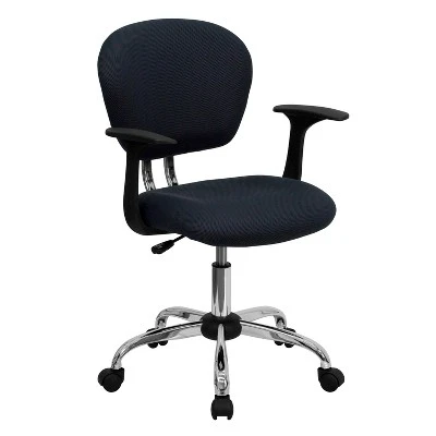 Emma And Oliver Mid-Back Mesh Padded Swivel Task Office Chair With Chrome Base And Arms 16 Emma And Oliver Mid-Back Mesh Padded Swivel Task Office Chair With Chrome Base And Arms - Image 14