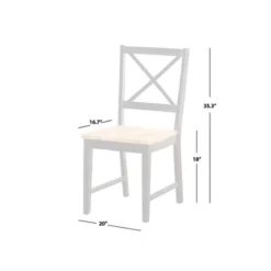 Set Of 2 Virginia Crossback Dining Chairs - Buylateral -HOMCOM Sales Store GUEST c5ddf353 96f8 4f50 a90d 853cde055b4a