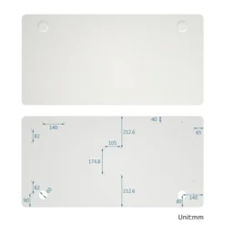 Costway 48'' Universal One-Piece Tabletop For Standard & Sit To Stand Desk Frame