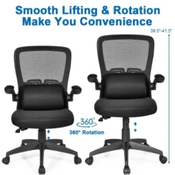 Costway Mesh Office Chair Adjustable Height&Lumbar Support Flip Up Armrest Black 15 Costway Mesh Office Chair Adjustable Height&Lumbar Support Flip Up Armrest Black -HOMCOM Sales Store GUEST c63cde7d bcb9 4bdc ad16 4b06454003d5