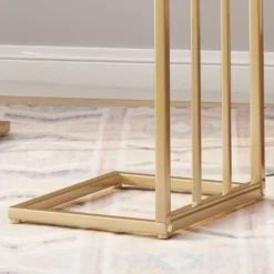 Set Of 2 Baywinds Modern Glam C-Shaped Accent Table White/Champagne Gold - Christopher Knight Home -HOMCOM Sales Store GUEST c8d2cbef 528e 4ebd 8dad f8d9d87070fc