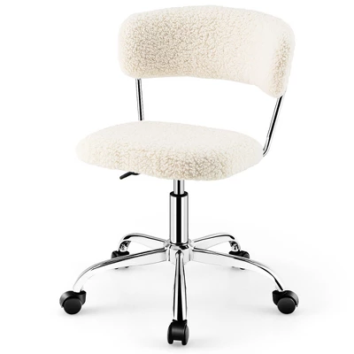 Costway Computer Desk Chair Adjustable Faux Fur Office Chair Swivel Vanity Chair 11 Costway Computer Desk Chair Adjustable Faux Fur Office Chair Swivel Vanity Chair - Image 9