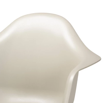 4pc Galen Plastic And Wood Dining Chair Set - Baxton Studio 4 4pc Galen Plastic And Wood Dining Chair Set - Baxton Studio - Image 2