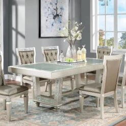 84" Jenra Expandable Dining Table Champagne - HOMES: Inside + Out