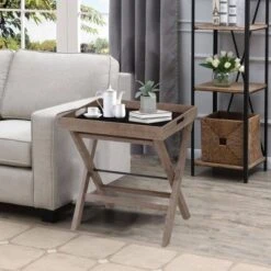 Andrew Metal And Wood Side Table Brown - Boraam -HOMCOM Sales Store GUEST cf2d6e79 a6be 4085 8052 a5a02e56827c