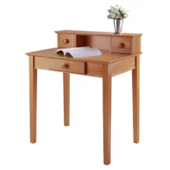 Studio Writing Desk With Hutch Honey Brown - Winsome -HOMCOM Sales Store GUEST cf5f2e4c 6b6a 42b4 b1fd fb10d4bfba86