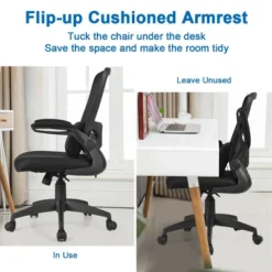 Costway Mesh Office Chair Adjustable Height&Lumbar Support Flip Up Armrest Black 14 Costway Mesh Office Chair Adjustable Height&Lumbar Support Flip Up Armrest Black -HOMCOM Sales Store GUEST cf88eb94 4389 463b 8c88 c1c5731a55a2