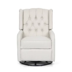 Mohaven Contemporary Tufted Wingback Swivel Recliner - Christopher Knight Home -HOMCOM Sales Store GUEST cfac29f9 d6e6 417f b00a 6ecaf500184a
