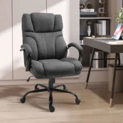 Vinsetto 500lbs Big And Tall Office Chair With Wide Seat, Ergonomic Executive Computer Chair With Adjustable Height, Swivel Wheels And Linen Finish -HOMCOM Sales Store GUEST d0befc71 5a0c 465f 9db7 9ea9b8ee5d09