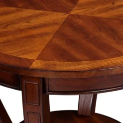 Elm Lane Farmhouse Rustic Cherry Wood Round Accent Side End Table 26" Wide Natural Curving Legs Living Room Home House Entryway 11 Elm Lane Farmhouse Rustic Cherry Wood Round Accent Side End Table 26" Wide Natural Curving Legs Living Room Home House Entryway -HOMCOM Sales Store GUEST d10a1883 42a2 483d aefb bf66be4f6ee9