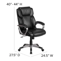 Flash Furniture Mid-Back LeatherSoftSoft Executive Swivel Office Chair With Padded Arms -HOMCOM Sales Store GUEST d2895d54 166f 4ed7 81c2 1ecade56262c