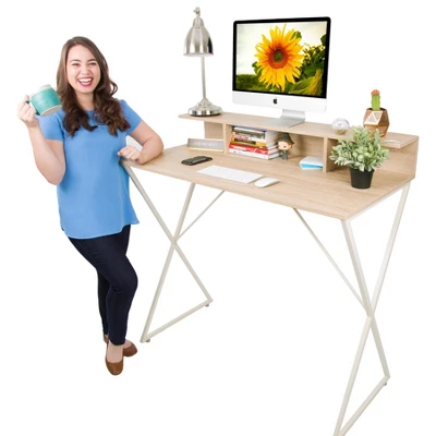 Joy Standing Desk 48” Stand-up Workstation With Cubbies – Wood Grain Finish – Stand Steady 10 Joy Standing Desk 48” Stand-up Workstation With Cubbies – Wood Grain Finish – Stand Steady - Image 8