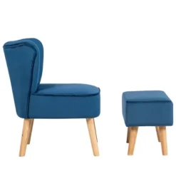 Costway Leisure Chair And Ottoman Thick Padded Velvet Tufted Sofa Set W/ Wood Legs PinkBlue Green 21 Costway Leisure Chair And Ottoman Thick Padded Velvet Tufted Sofa Set W/ Wood Legs PinkBlue Green -HOMCOM Sales Store GUEST d3441f85 d01b 47b5 a57b b20dacf2c8d7