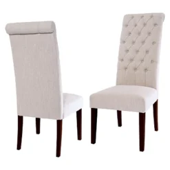 Set Of 2 Leorah Tall Back Tufted Dining Chair - Christopher Knight Home -HOMCOM Sales Store GUEST d3b969f9 0f5a 4e86 9f17 5d7986fef118