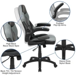 Flash Furniture X10 Gaming Chair Racing Office Ergonomic Computer PC Adjustable Swivel Chair With Flip-up Arms -HOMCOM Sales Store GUEST d3de8675 9cd7 4797 b31f 63df3e823600