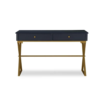 2 Drawer Campaign Desk - Linon 4 2 Drawer Campaign Desk - Linon - Image 2