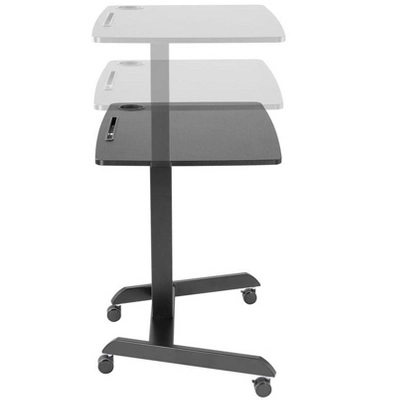 Monoprice Gas-Lift Height Adjustable Sit-Stand Mobile Rolling Workstation Laptop And Computer Desk V2 4 Monoprice Gas-Lift Height Adjustable Sit-Stand Mobile Rolling Workstation Laptop And Computer Desk V2 - Image 2