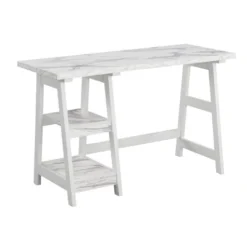 Designs2Go Trestle Desk With Shelves - Breighton Home -HOMCOM Sales Store GUEST d501b696 da52 4e76 855b fce373e8d2ae