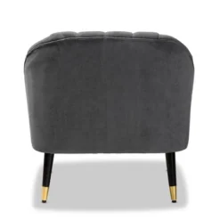 Ellard Velvet Fabric Upholstered Two-Tone Wood Accent Chair Gray/Dark Brown - Baxton Studio 17 Ellard Velvet Fabric Upholstered Two-Tone Wood Accent Chair Gray/Dark Brown - Baxton Studio -HOMCOM Sales Store GUEST d59a7a5d 69c4 4383 ba3c 48cd50f94492