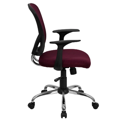 Flash Furniture Mid-Back Mesh Swivel Task Office Chair With Chrome Base And Arms 9 Flash Furniture Mid-Back Mesh Swivel Task Office Chair With Chrome Base And Arms - Image 7