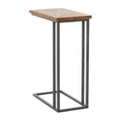 Rustic Metal Accent C-Table Brown - Olivia & May -HOMCOM Sales Store GUEST d68c943f 86d7 4e43 8b42 8a651896c921