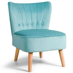 Costway Armless Accent Chair Tufted Velvet Leisure Chair Single Sofa Upholstered BlueGreenPink -HOMCOM Sales Store GUEST d6bf3477 6353 48f4 a6bc 7b32a892dbe2