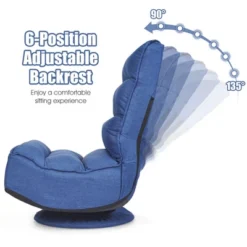 Costway Gaming Chair Fabric 5-Position Folding Lazy Sofa 360 Degree Swivel Grey BlackCoffee -HOMCOM Sales Store GUEST d70781a6 2a9a 4038 a14b d268868ffe0b