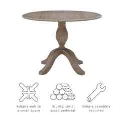 Torino Dining Tables Rustic Brown - Linon