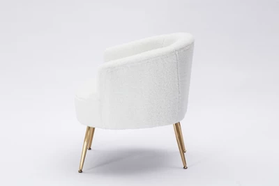 Armchair Accent Tub Barrel Chair With Gold Metal Legs-ModernLuxe 7 Armchair Accent Tub Barrel Chair With Gold Metal Legs-ModernLuxe - Image 5