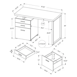 Computer Desk With Drawers - EveryRoom -HOMCOM Sales Store GUEST d800e4c2 21e8 4674 a41f 884a4cc9b811