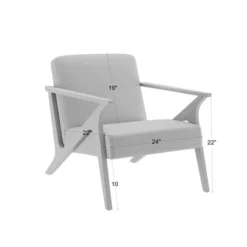 Glenwillow Home 30" Wide Grove MCM Wood Frame Upholstered Accent Chair -HOMCOM Sales Store GUEST d8c62908 9d9c 4554 a3bc b6e22370c42a