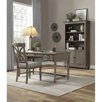 Cardano Wood Writing Desk In Driftwood Light Brown - Lexicon 6 Cardano Wood Writing Desk In Driftwood Light Brown - Lexicon - Image 4