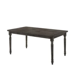 60" Claudia Li Dining Table Weathered Gray - Acme Furniture
