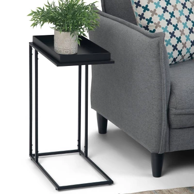 18" Morton Tray Top C Side Table Black - WyndenHall 3 18" Morton Tray Top C Side Table Black - WyndenHall