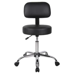 Medical Stool With Back Cushion - Boss Office Products -HOMCOM Sales Store GUEST dafa8afd ed4c 4b2f 9551 2354e7ca79a9