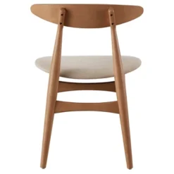 Set Of 2 Cortland Danish Modern Natural Dining Chair - Inspire Q -HOMCOM Sales Store GUEST db3108d9 7f74 420f 8815 b8d50aa3703e