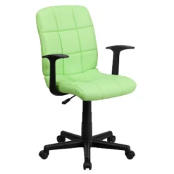Emma And Oliver Mid-Back Quilted Vinyl Swivel Task Office Chair With Arms -HOMCOM Sales Store GUEST dbb4693b 2897 4063 9e69 7a73d0d305dd
