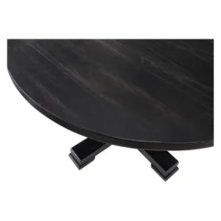47" Bence Round Pedestal Dining Table Black - Carolina Chair & Table