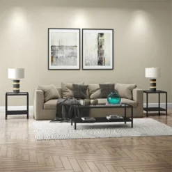 22' Metal Side Table In Black - Henn&Hart -HOMCOM Sales Store GUEST dceeb990 9a46 4c5d 9296 206b9b779d22