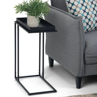 18" Morton Tray Top C Side Table Black - WyndenHall 4 18" Morton Tray Top C Side Table Black - WyndenHall - Image 2