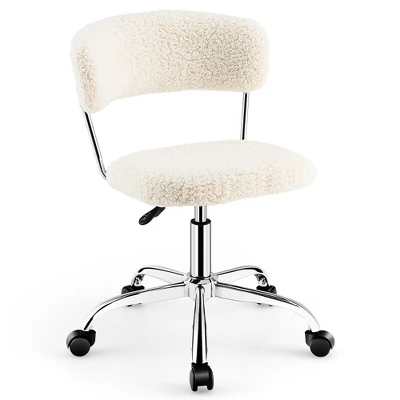 Costway Computer Desk Chair Adjustable Faux Fur Office Chair Swivel Vanity Chair 13 Costway Computer Desk Chair Adjustable Faux Fur Office Chair Swivel Vanity Chair - Image 11