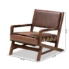 Rovelyn Faux Leather Walnut Finished Wood Lounge Chair Brown - Baxton Studio -HOMCOM Sales Store GUEST de5d05c2 b25d 43f7 b531 fd1322b7446f