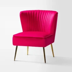 Quentin Velvet Accent Side Chair With Golden Metal Base | Karat Home -HOMCOM Sales Store GUEST de69ff20 2508 4f9c 97c5 a3bf8bc379f1