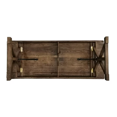 Flash Furniture HERCULES 9' X 40" Rectangular Solid Pine Folding Farm Table With X Legs 14 Flash Furniture HERCULES 9' X 40" Rectangular Solid Pine Folding Farm Table With X Legs - Image 12