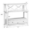 3 Tier Storage Rack End Table Side Table W/Slide Drawer Multipurpose Rack White -HOMCOM Sales Store GUEST dfbcef02 72a1 4901 804b ddea8da391d2