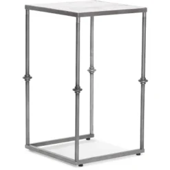 Berlin Solid Marble Side Table White - Finch -HOMCOM Sales Store GUEST dfc35f3c de0c 4b4c b553 07c49f0dc906